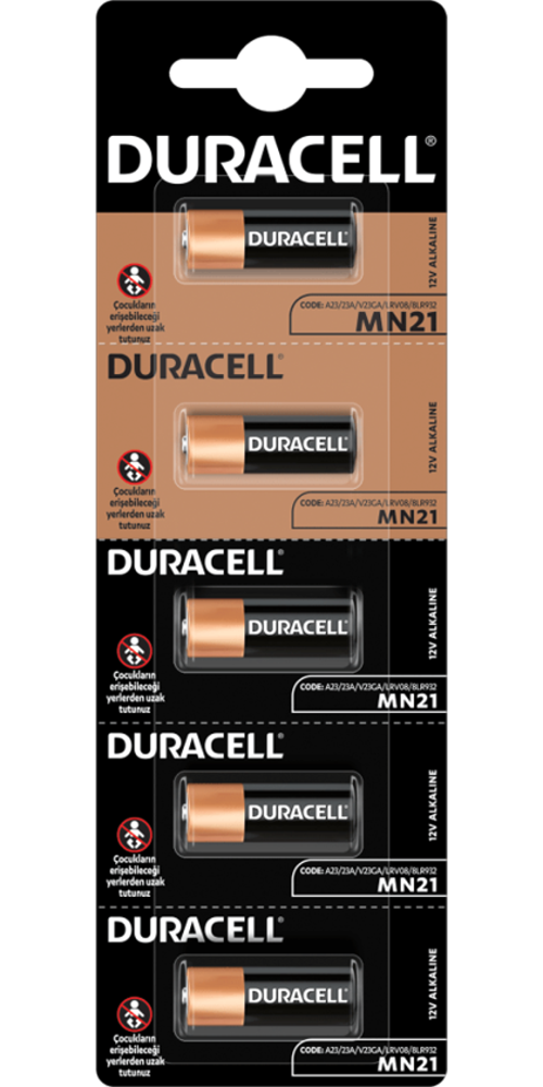 Алкални батерии MN21 Duracell MN21 A23 - 12V - 5 броя