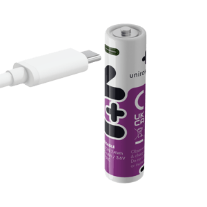 Литиево-йонна батерия 18650 Uniross 18650 - 2000 mAh - 10A + USB Type C