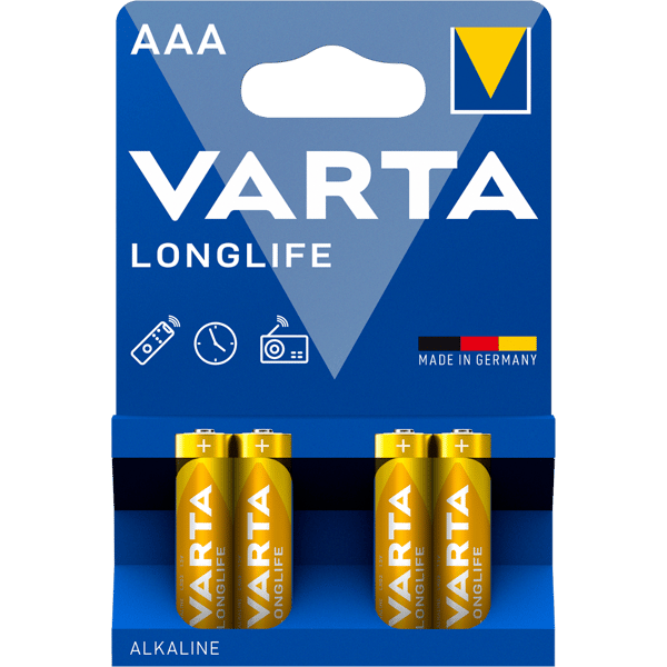 Алкални батерии ААА Varta Longlife AAA - 4 броя