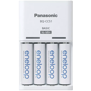 Зарядно за акумулаторни батерии АА/ААА Panasonic Eneloop с 4 АА х 1900 mAh