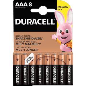Алкални батерии ААА Duracell Basic MN2400 AAA -8 броя