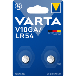 Алкални батерии LR54 AG10 - Varta V10GA LR54 1.5V - 2 броя