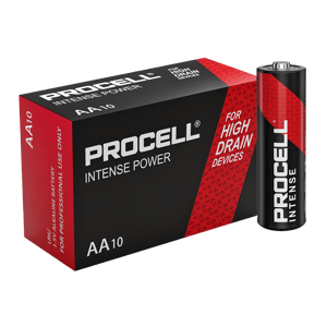 Алкални батерии АА Duracell Procell Intense MN1500 AA - 10 броя