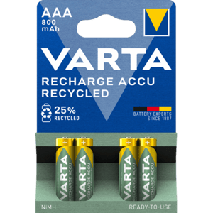 Акумулаторни батерии ААA Varta Endless AAA - 550 mAh - 4 броя - 1.2V