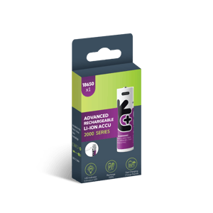 Литиево-йонна батерия 18650 Uniross 18650 - 2000 mAh - 10A + USB Type C