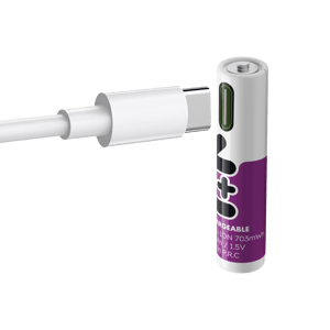 4 Акумулаторни батерии ААА Uniross Li-Ion 1.5V 500 mAh - USB - Type C