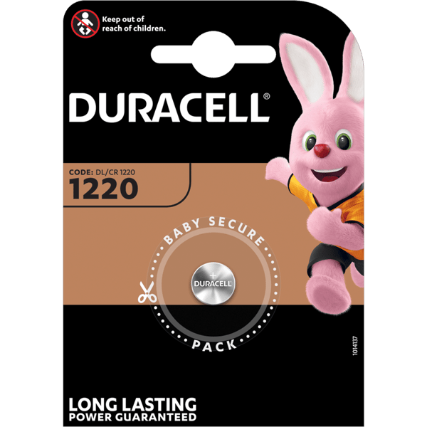 Литиева батерия CR1220 Duracell DL1220 - 3V