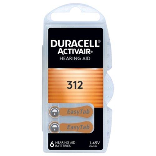 Батерии за слухов апарат 312 Active Air Duracell