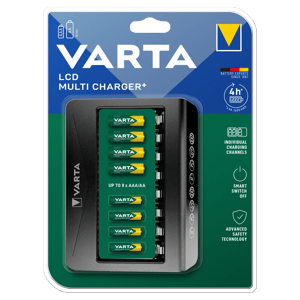 Мулти LCD зарядно за акумулаторни батерии VARTA за 8 батерии АА или ААА