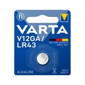 Алкална батерия LR43 Varta V12GA - AG12 - 1.5V