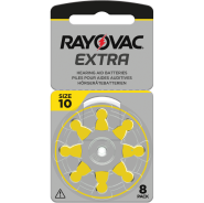 8 Батерии за слухов апарат 10 Extra Advance - Rayovac