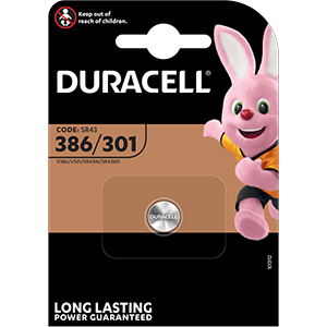 Батерия за часовник 301 Duracell - Batterymarket Най-качествената батерия за часовник - DURACELL 301 SR43