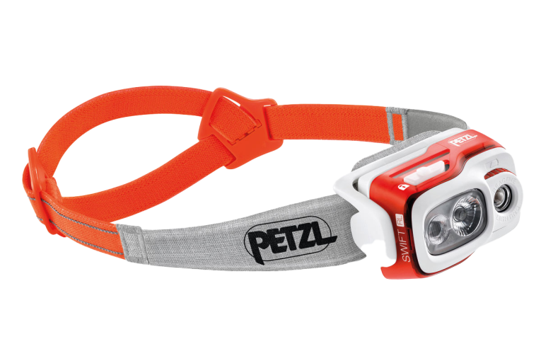 Акумулаторен фенер за глава PETZL SWIFT® RL 900 lm - Оранжев