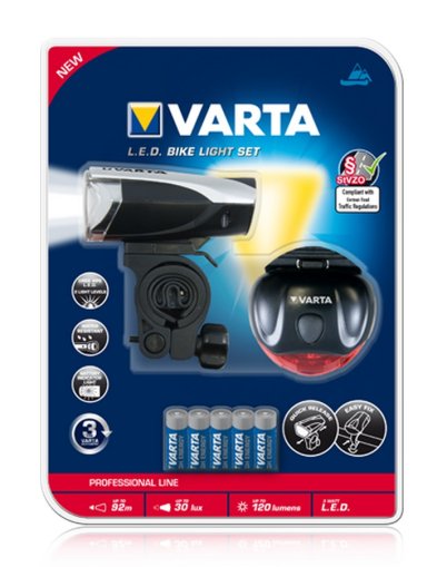 Фар и стоп за колело Varta 18803 3 Watt LED Bike Light Set