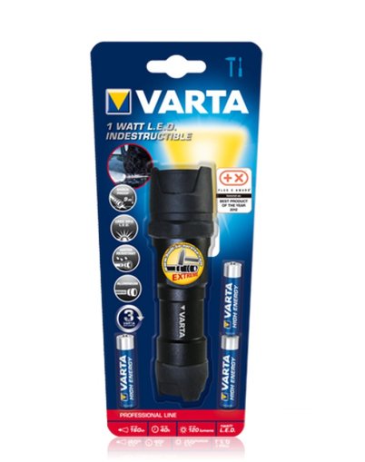 Фенер Varta Indestructible F10 CREE LED с 3 батерии ААА