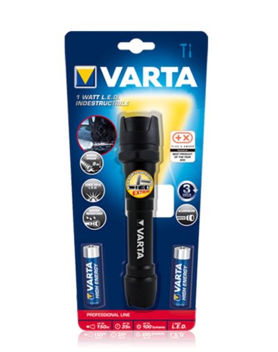 Фенер Varta Indestructible F20 CREE LED с 2 батерии АА