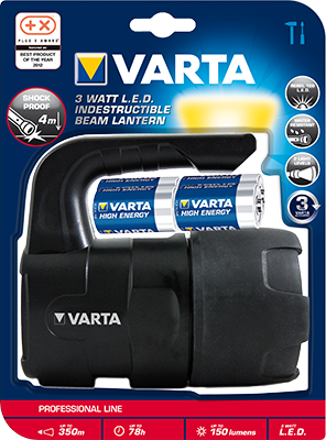 Фенер VARTA Indestructible BL20 PRO с 6 батерии АА