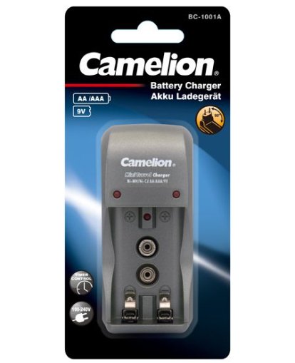 Зарядно за акумулаторни батерии CAMELION за 2 батерии АА/ААА или 1 батерия 9V