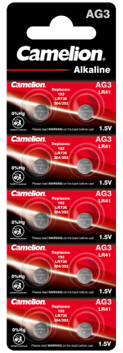 Алкални батерии AG3 Camelion - LR41 - 392 - 192