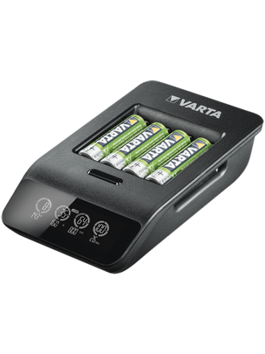 Smart зарядно за акумулаторни батерии VARTA с LCD дисплей и 4 батерии AA 2100 mAh