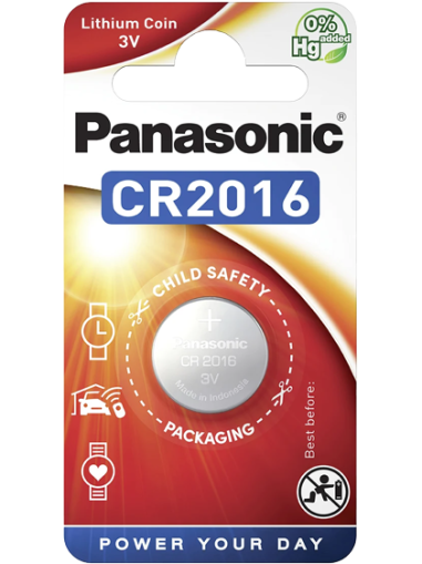 Литиева батерия CR2016 Panasonic CR2016 - 3V