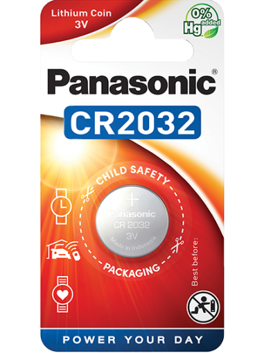 Литиева батерия CR2032 Panasonic CR2032 - 3V