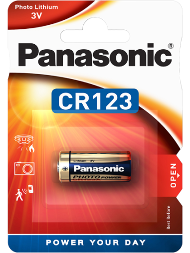 Литиева батерия CR123 Panasonic CR123A - 3V
