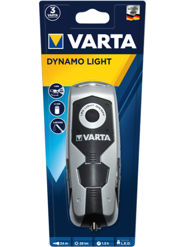 Динамо фенер за къмпинг Varta Dynamo Light LED с Li-Ion батерия