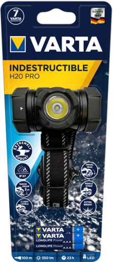 Фенер за глава Varta Outdoor Sports H20 LED с 3 батерии ААА